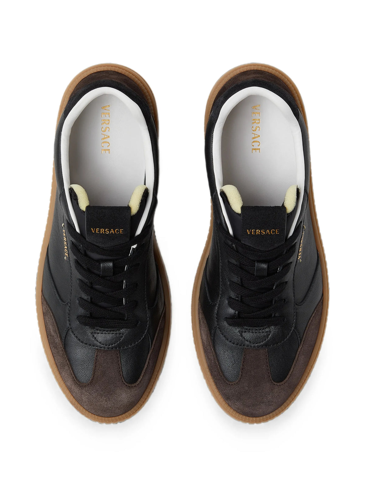 Versace - Greca Court Nappa & Suede Sneakers