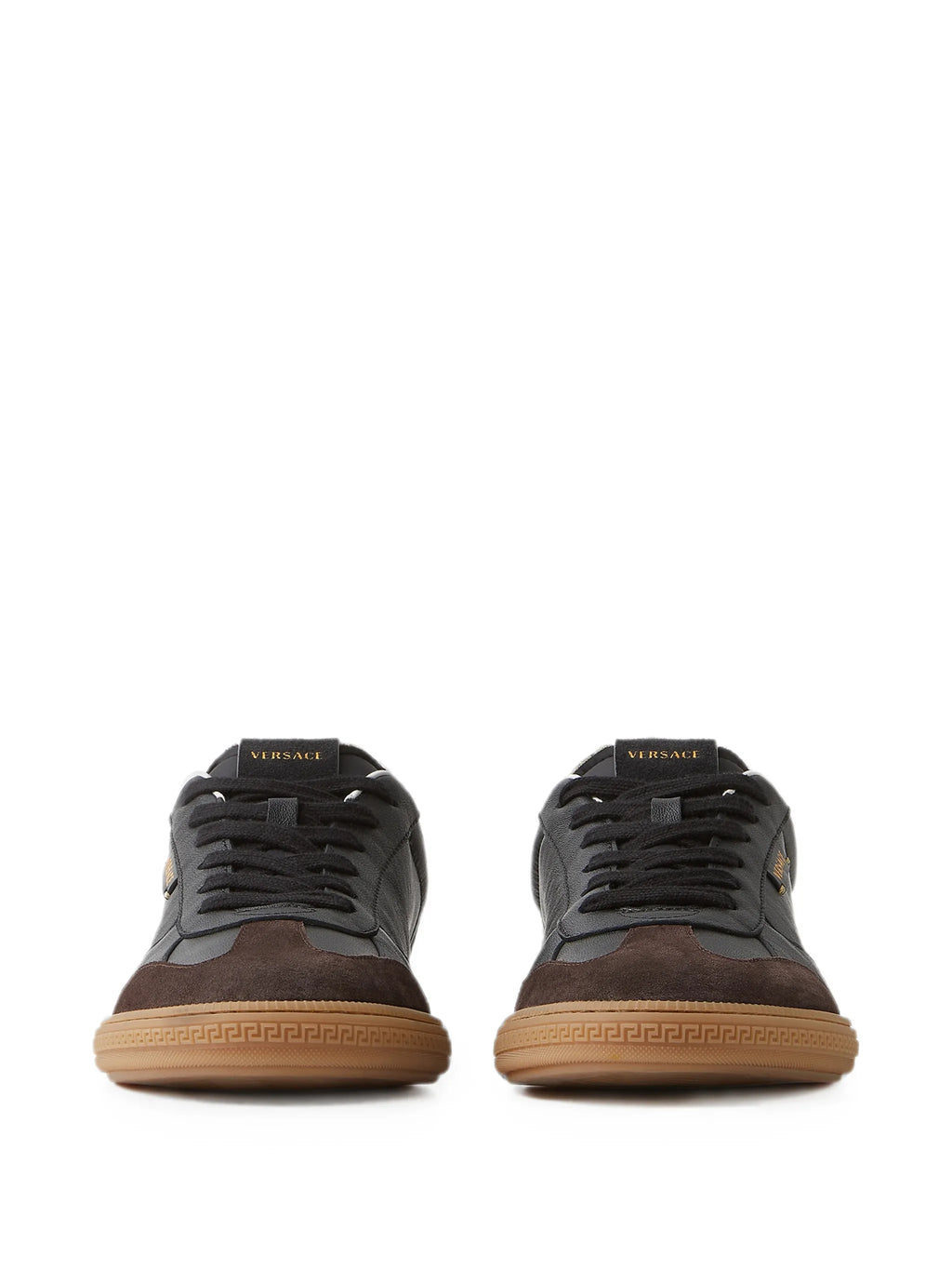 Versace - Greca Court Nappa & Suede Sneakers