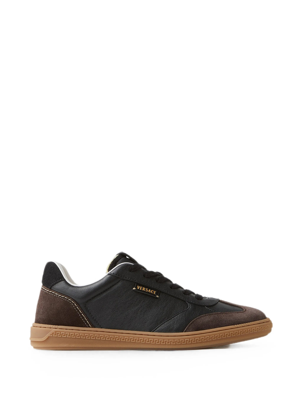Versace - Greca Court Nappa & Suede Sneakers