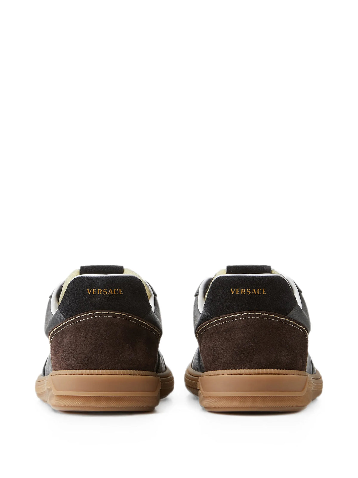 Versace - Greca Court Nappa & Suede Sneakers