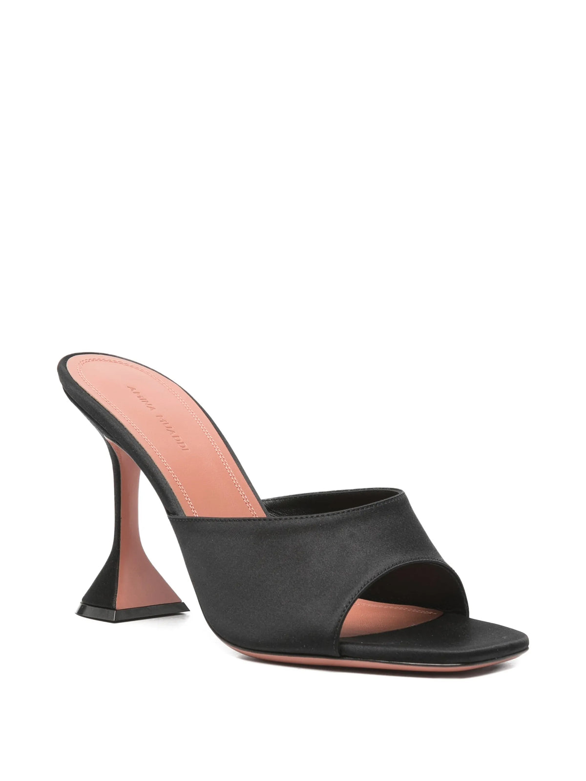 Amina Muaddi - Lupita Slippers 95 Black Satin