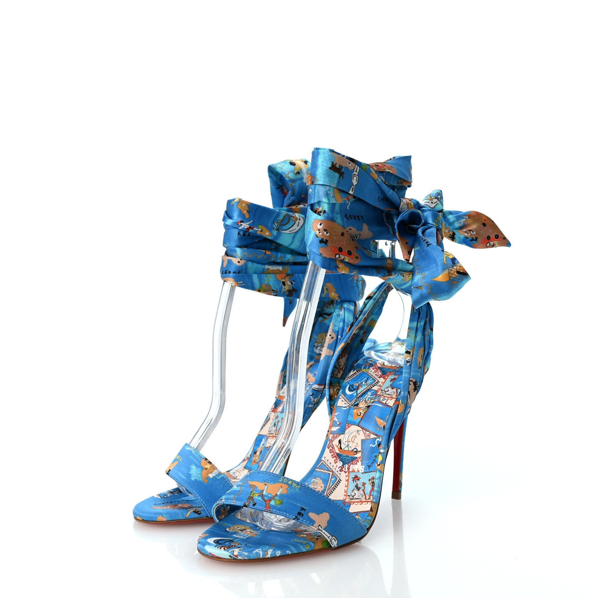 Christian Louboutin - Crepe Satin Greekaba Du Desert 100 Sandal