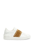 Valentino - Rockstud Untitled Sneakers In Calfskin With Split Leather Band
