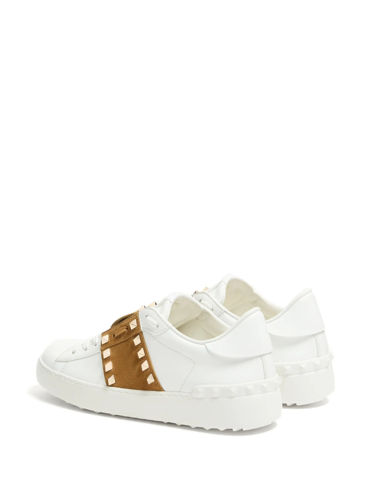 Valentino - Rockstud Untitled Sneakers In Calfskin With Split Leather Band