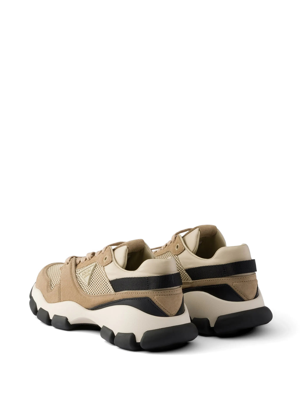 Prada - Mesh Fabric And Suede Sneakers