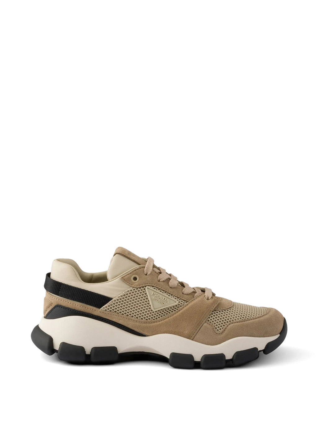 Prada - Mesh Fabric And Suede Sneakers