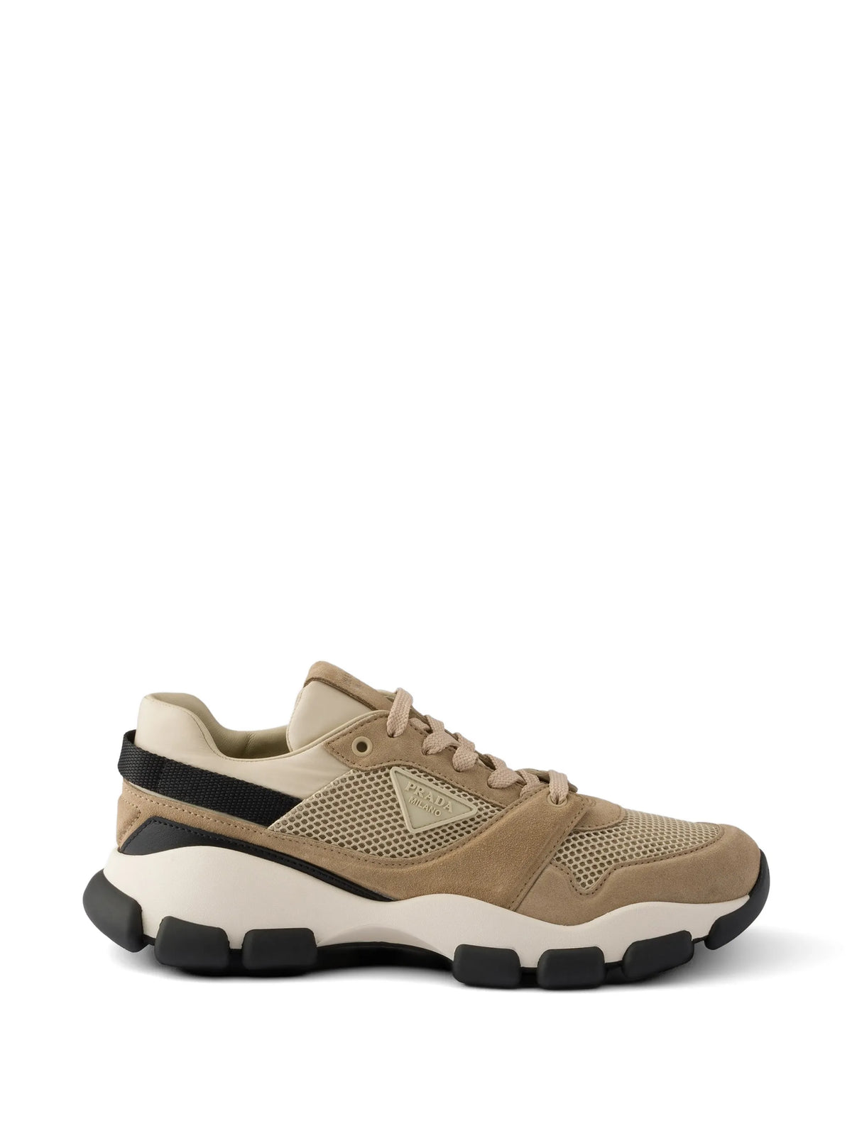 Prada - Mesh Fabric And Suede Sneakers