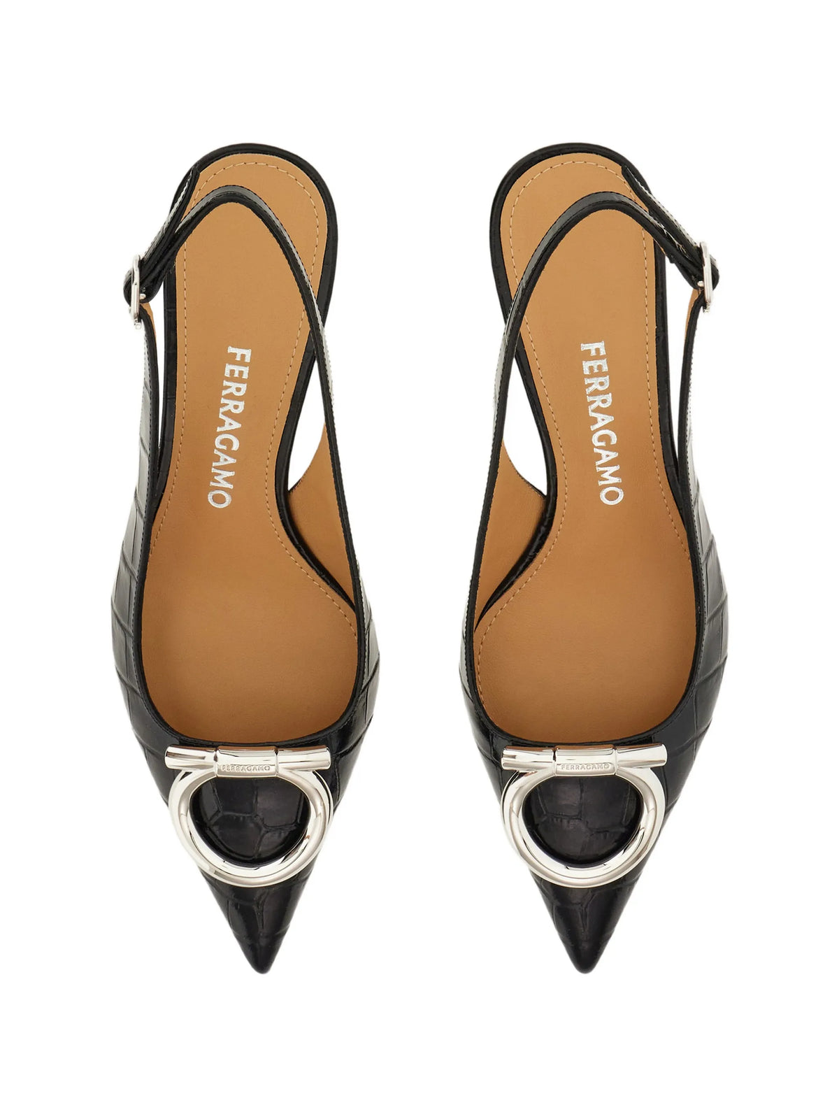 Ferragamo - Maxi Gancini Slingbacks