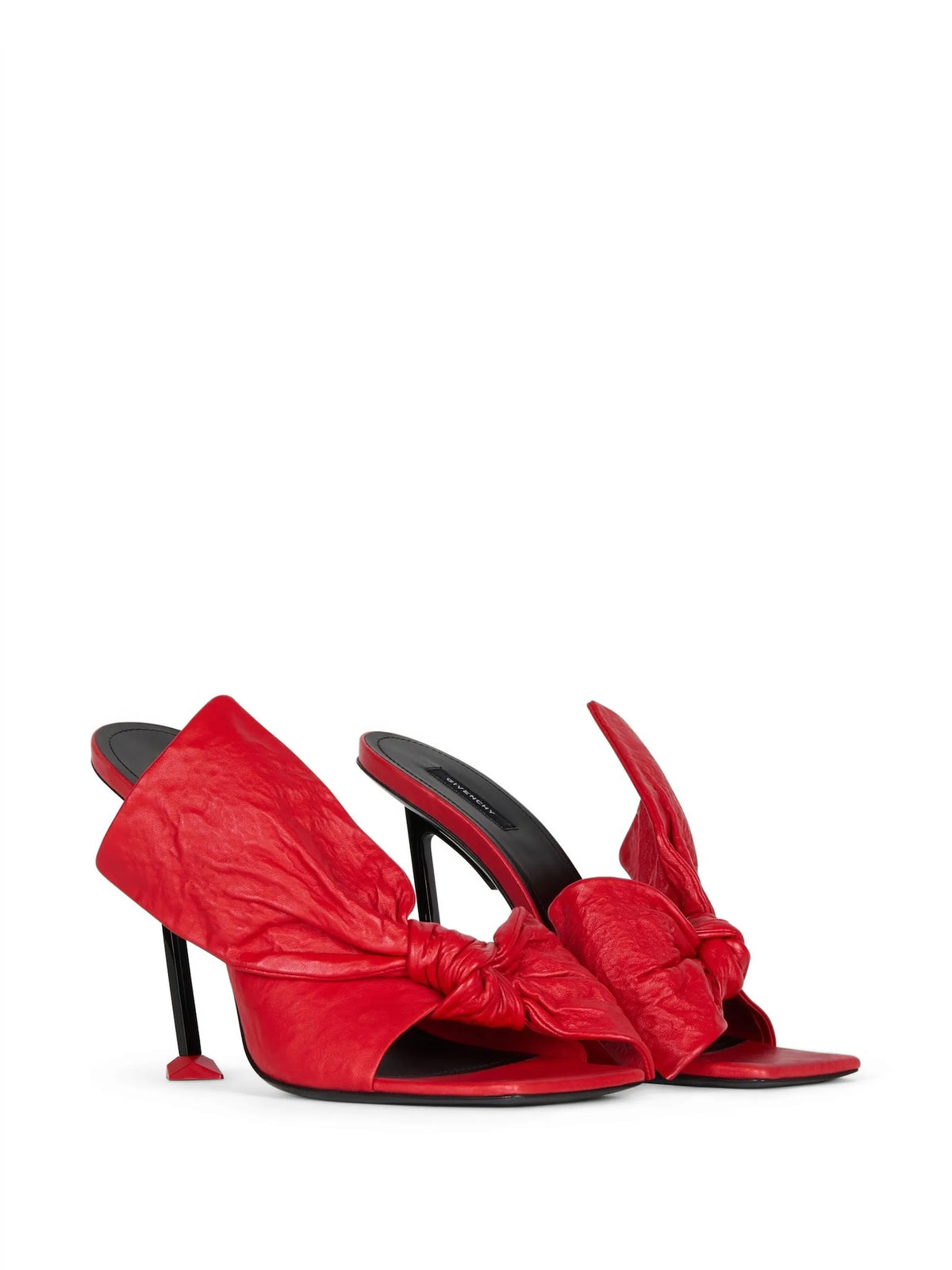 Givenchy - Boudoir Heeled Mules In Nappa Leather With Bow