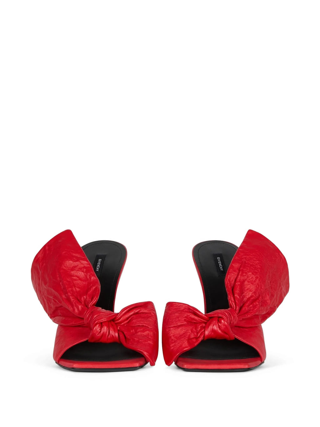 Givenchy - Boudoir Heeled Mules In Nappa Leather With Bow