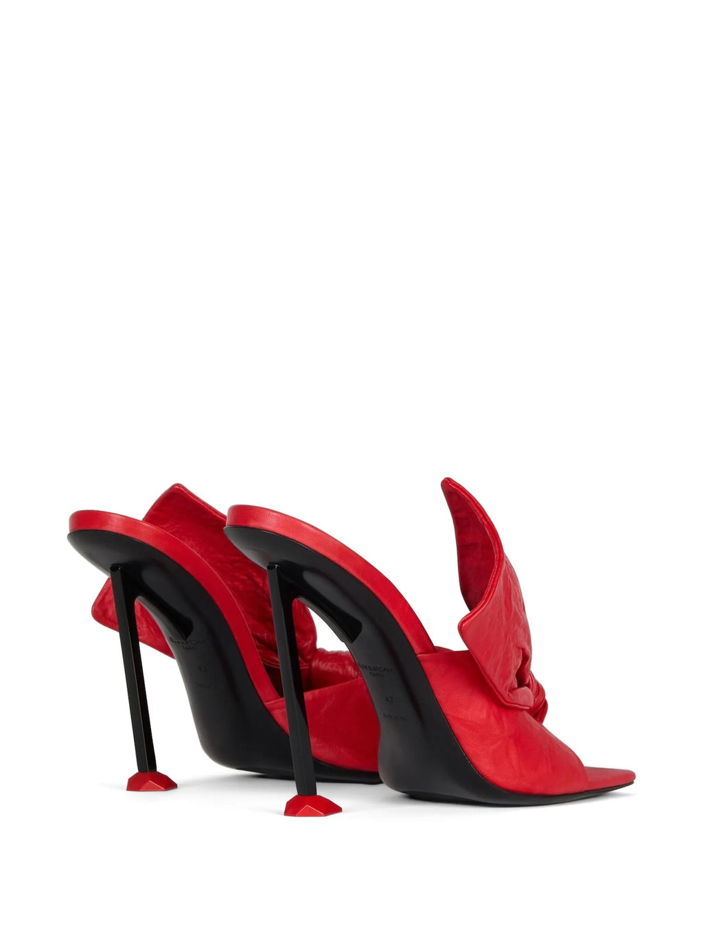 Givenchy - Boudoir Heeled Mules In Nappa Leather With Bow
