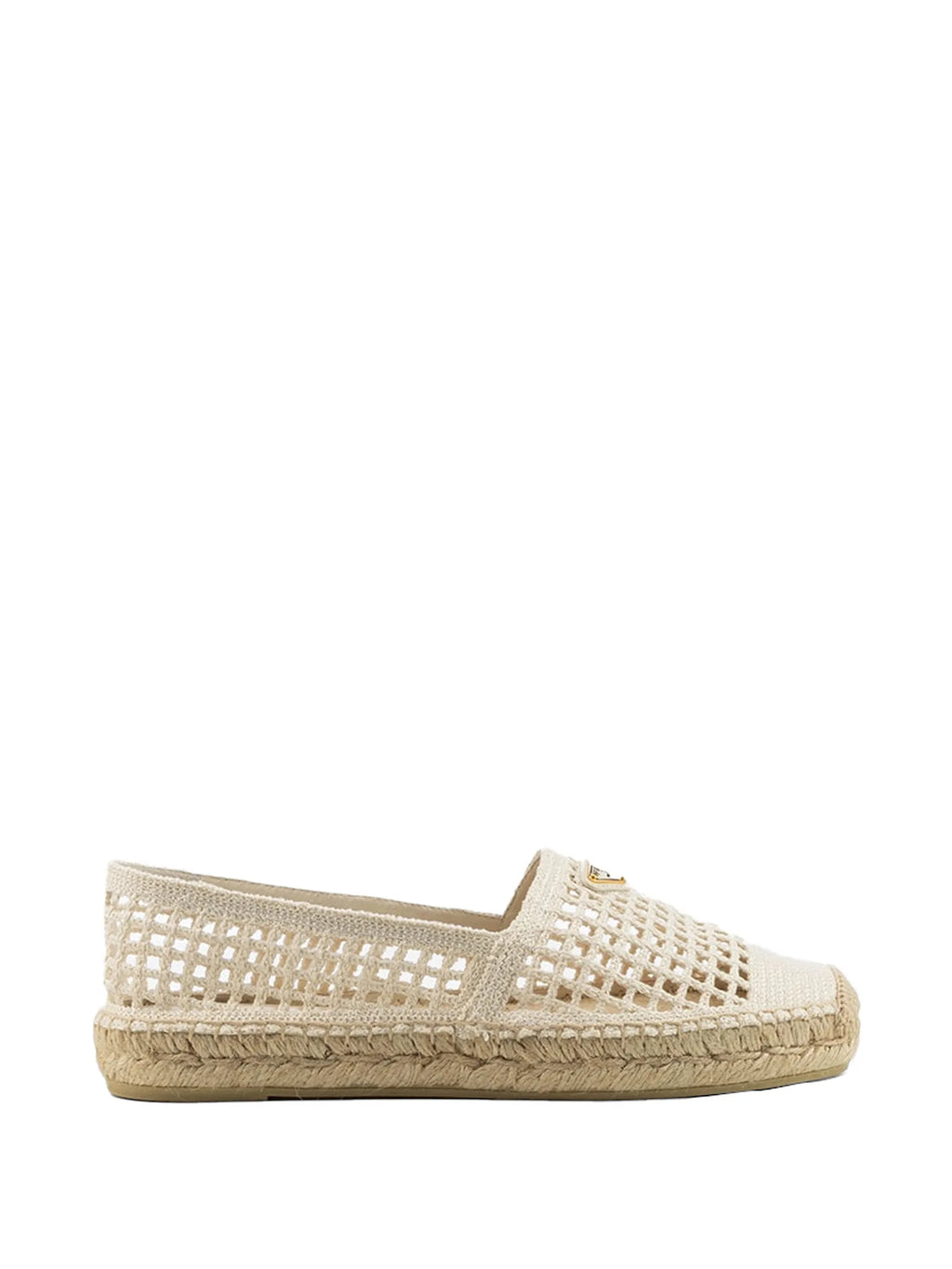 Prada - Crochet-knit Logo-plaque Espadrilles