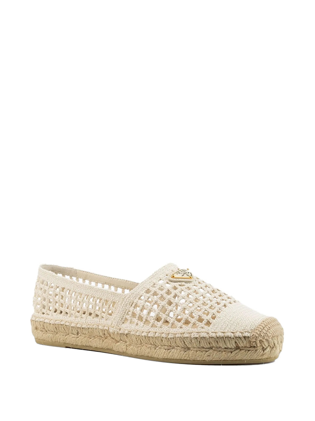Prada - Crochet-knit Logo-plaque Espadrilles