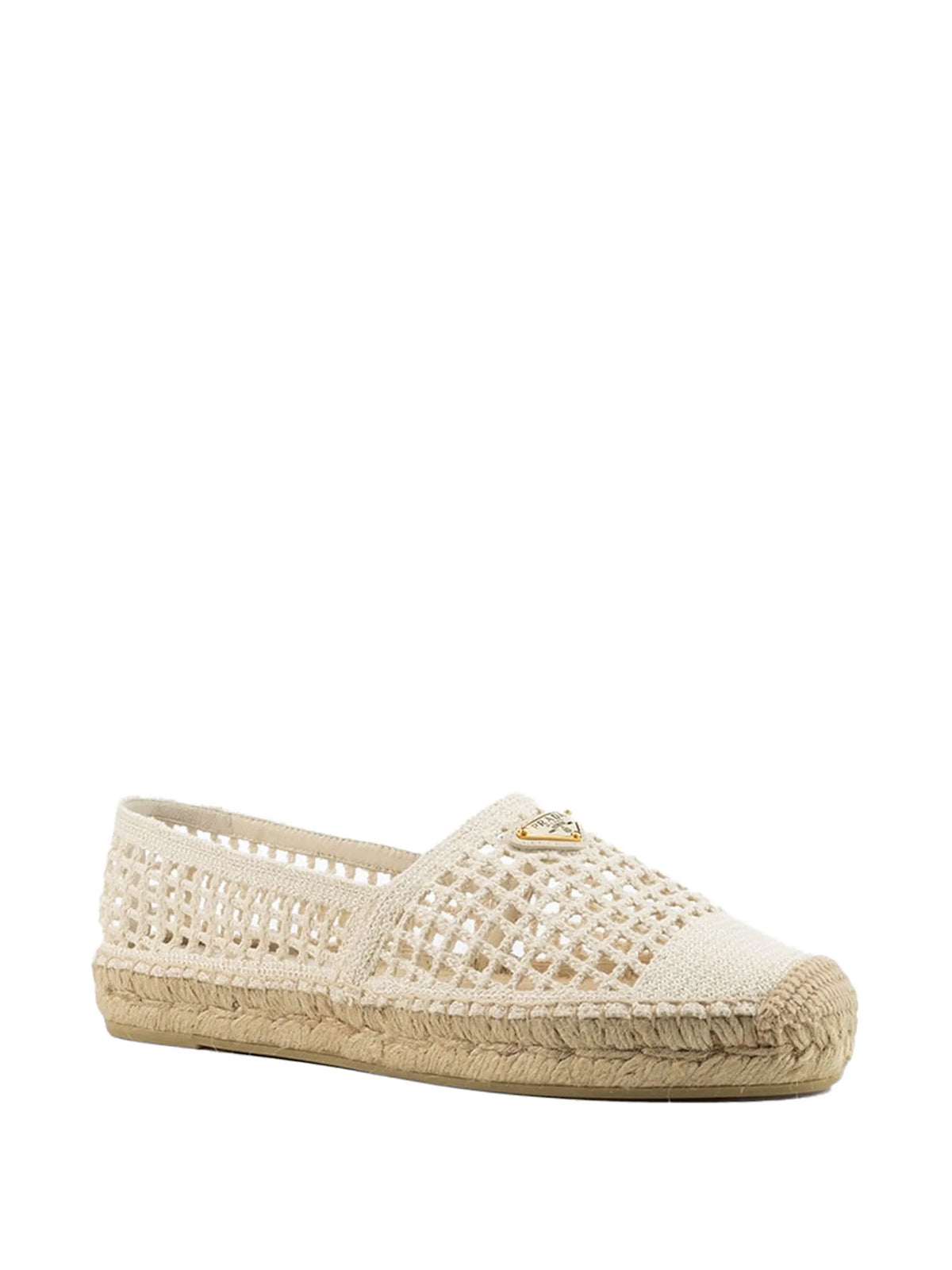 Prada - Crochet-knit Logo-plaque Espadrilles