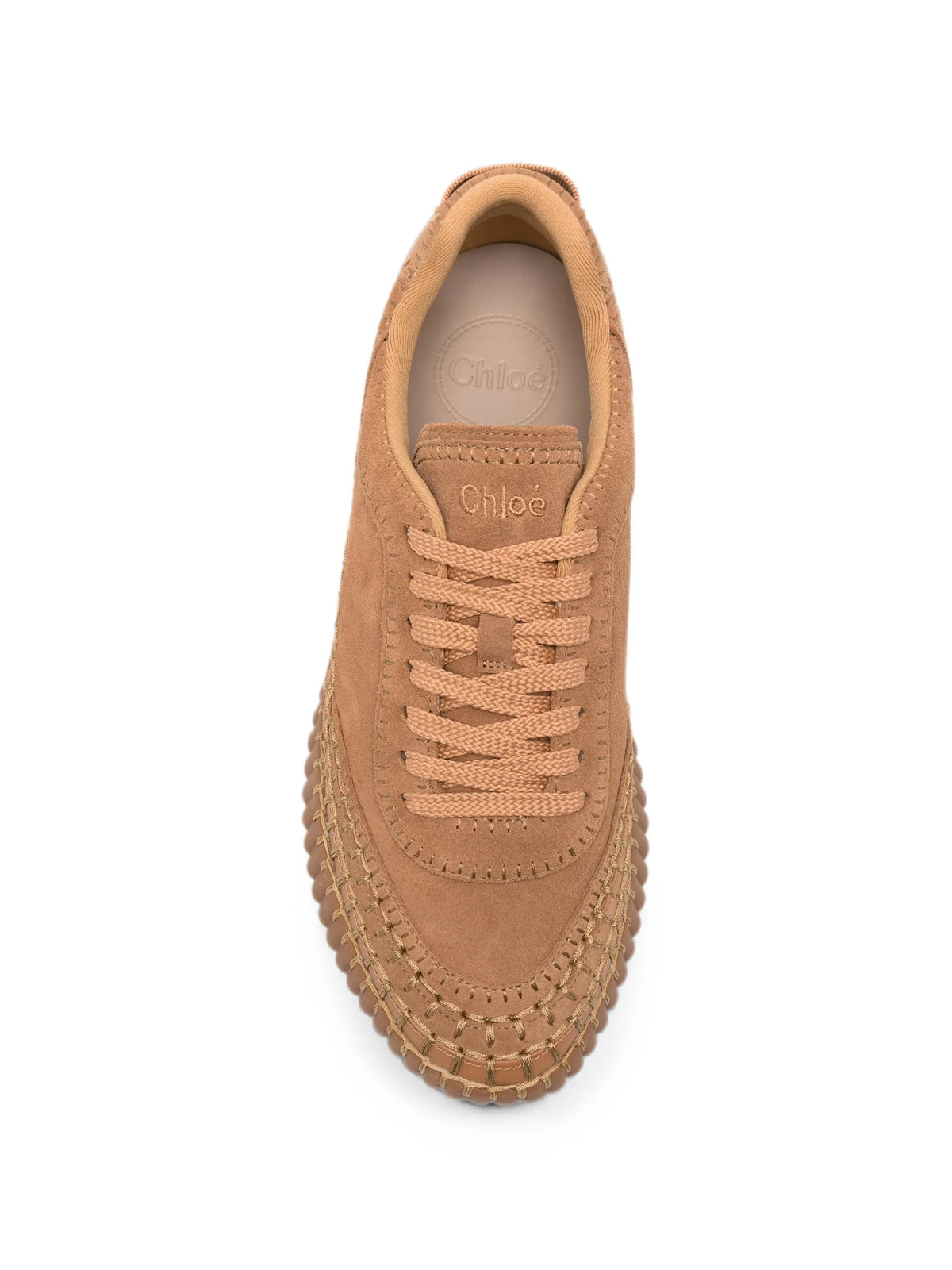 Chloé - Nama Hand-stitched Suede Sneakers