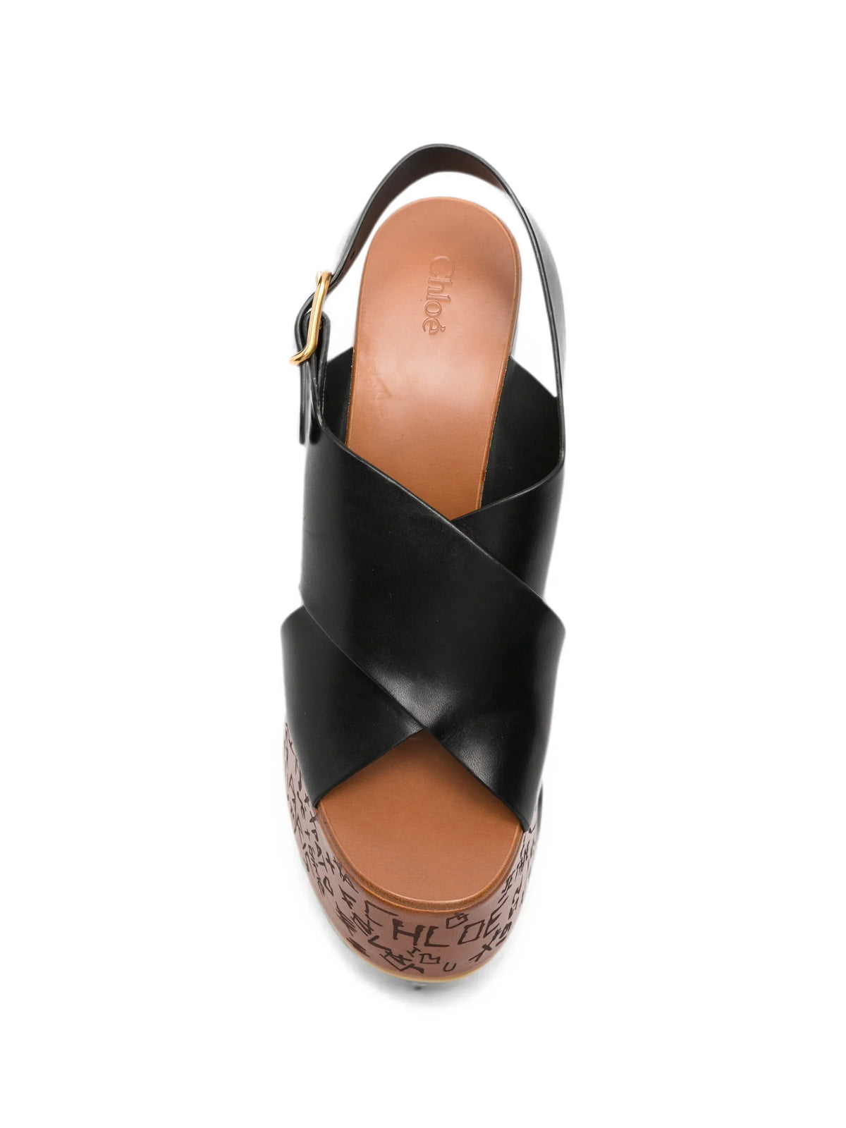 Chloé - Scribble-print Wedge Sandals