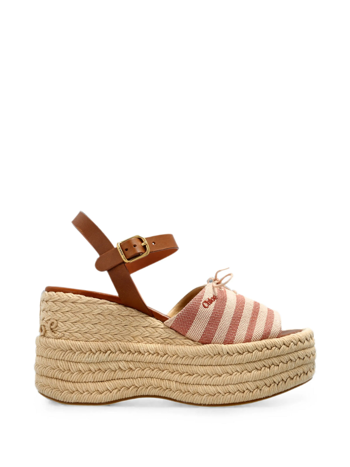 Chloé - Striped Platform Sandals