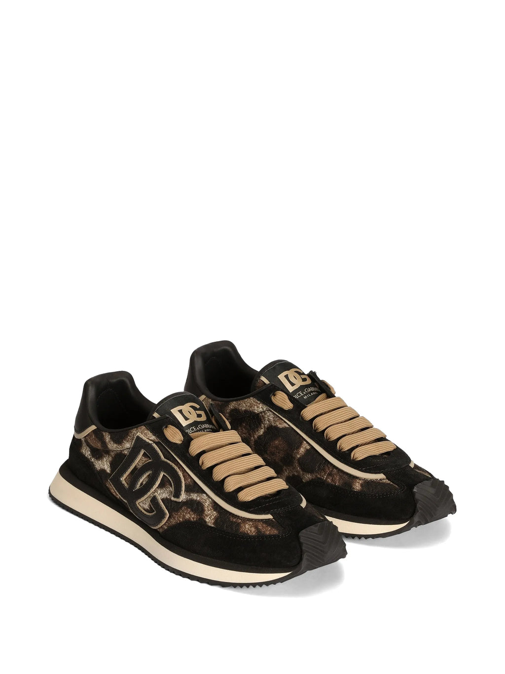 Dolce & Gabbana - Leo-print Fabric DG Cushion Sneakers