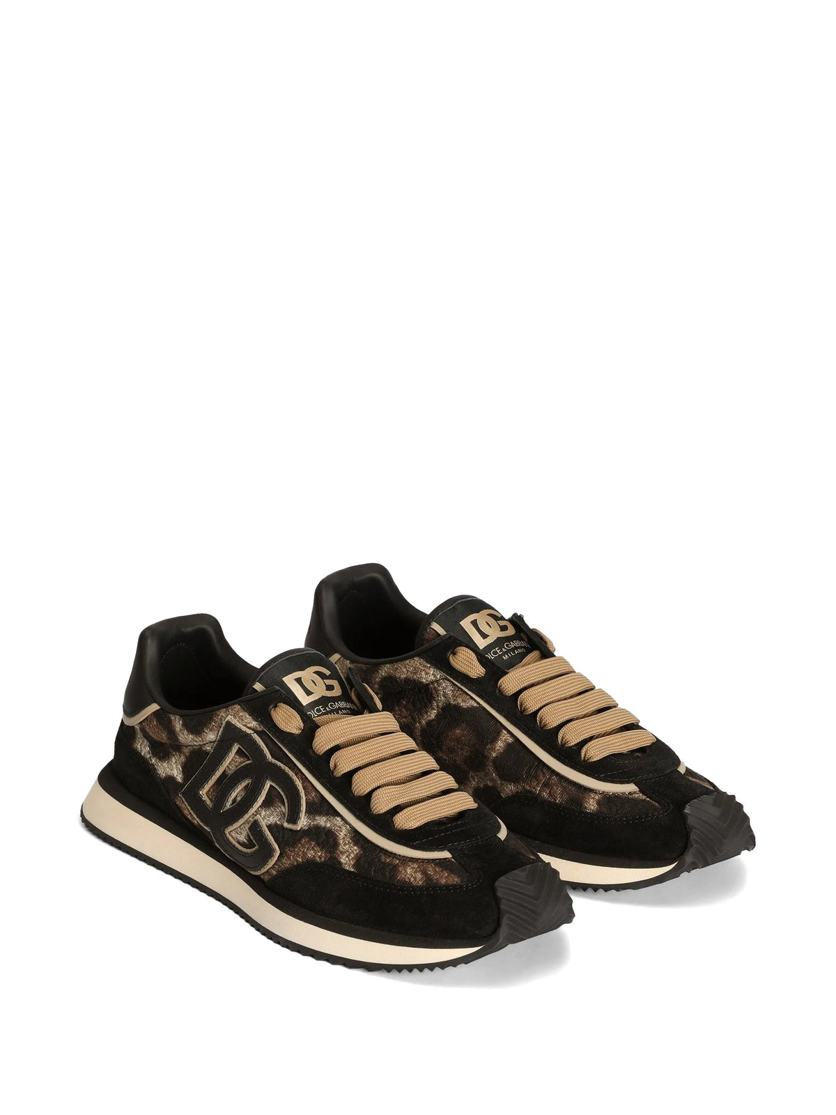 Dolce & Gabbana - Leo-print Fabric DG Cushion Sneakers