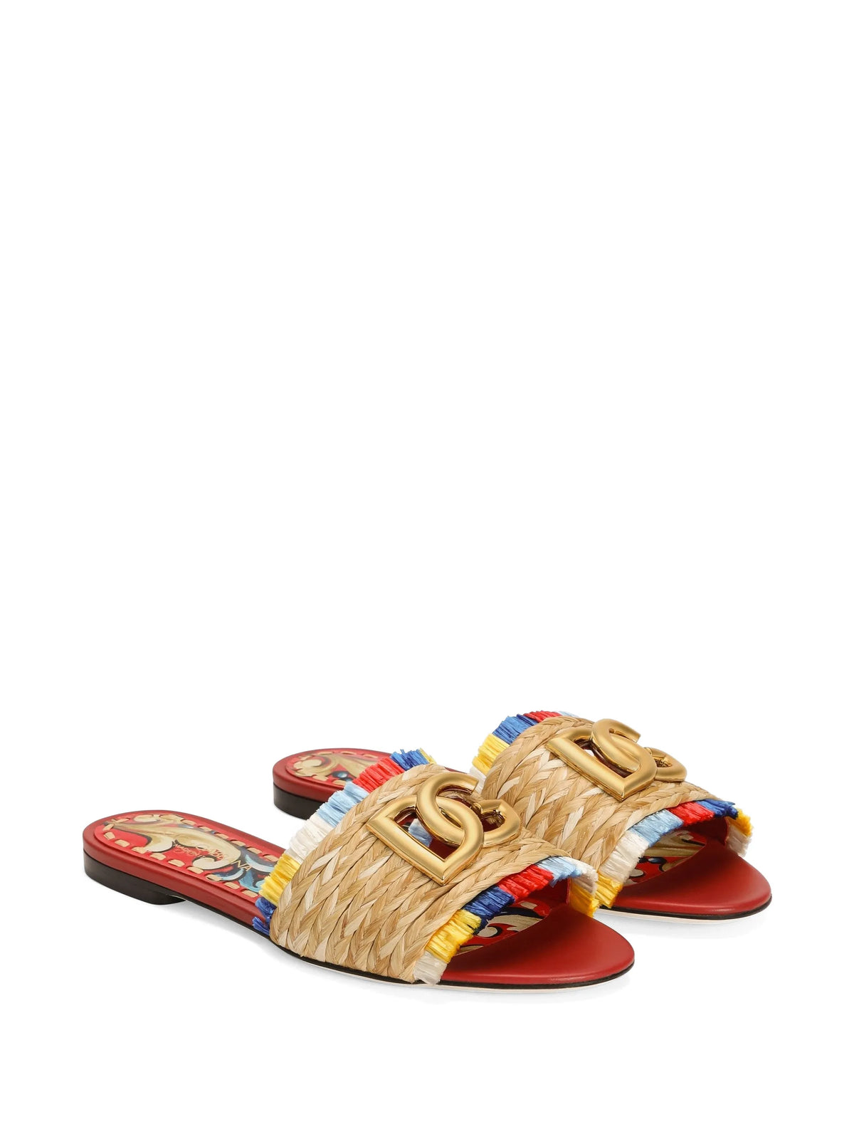 Dolce & Gabbana - Raffia Flat Slides