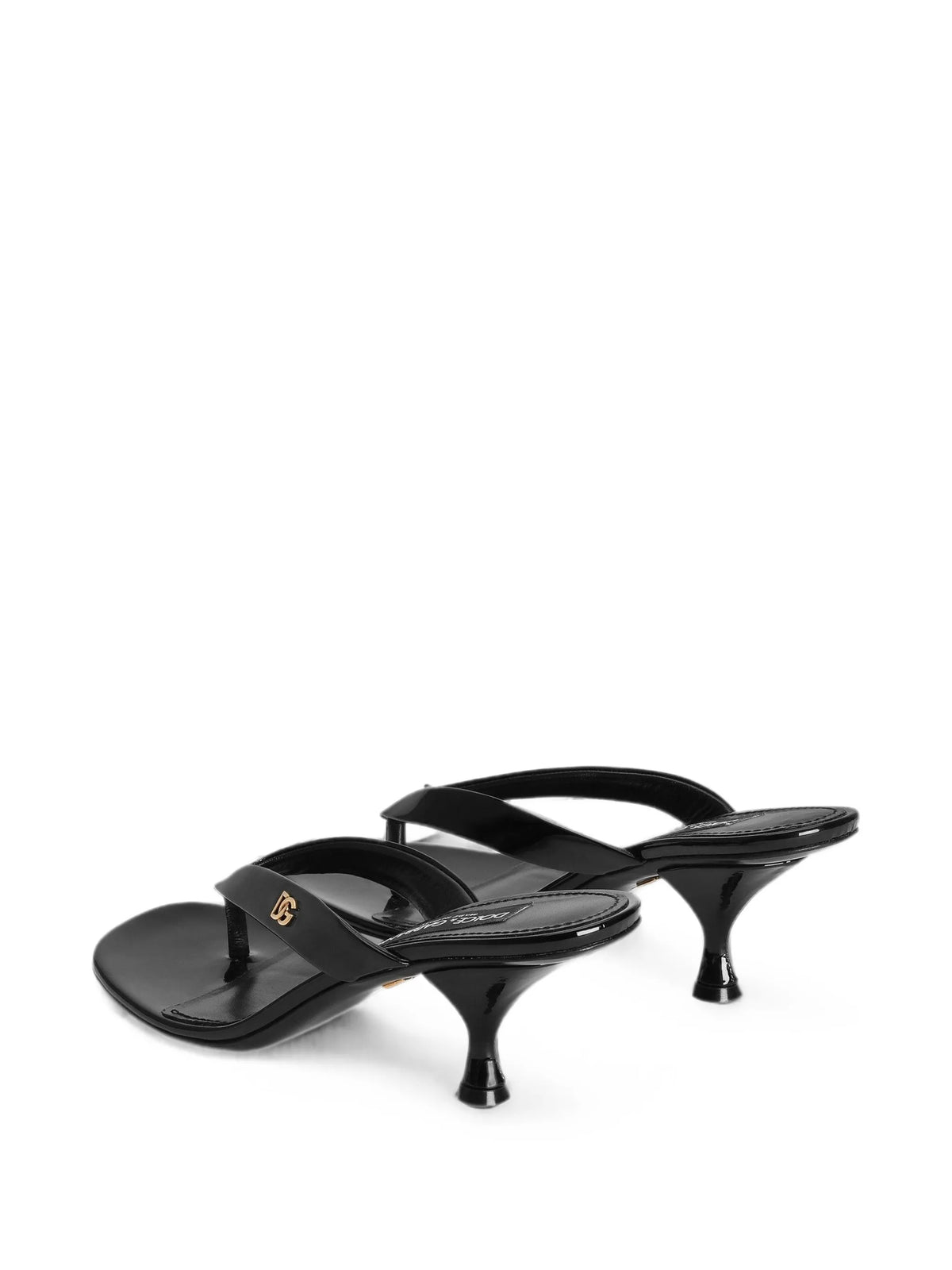 Dolce & Gabbana - Patent Leather Thong Sandals