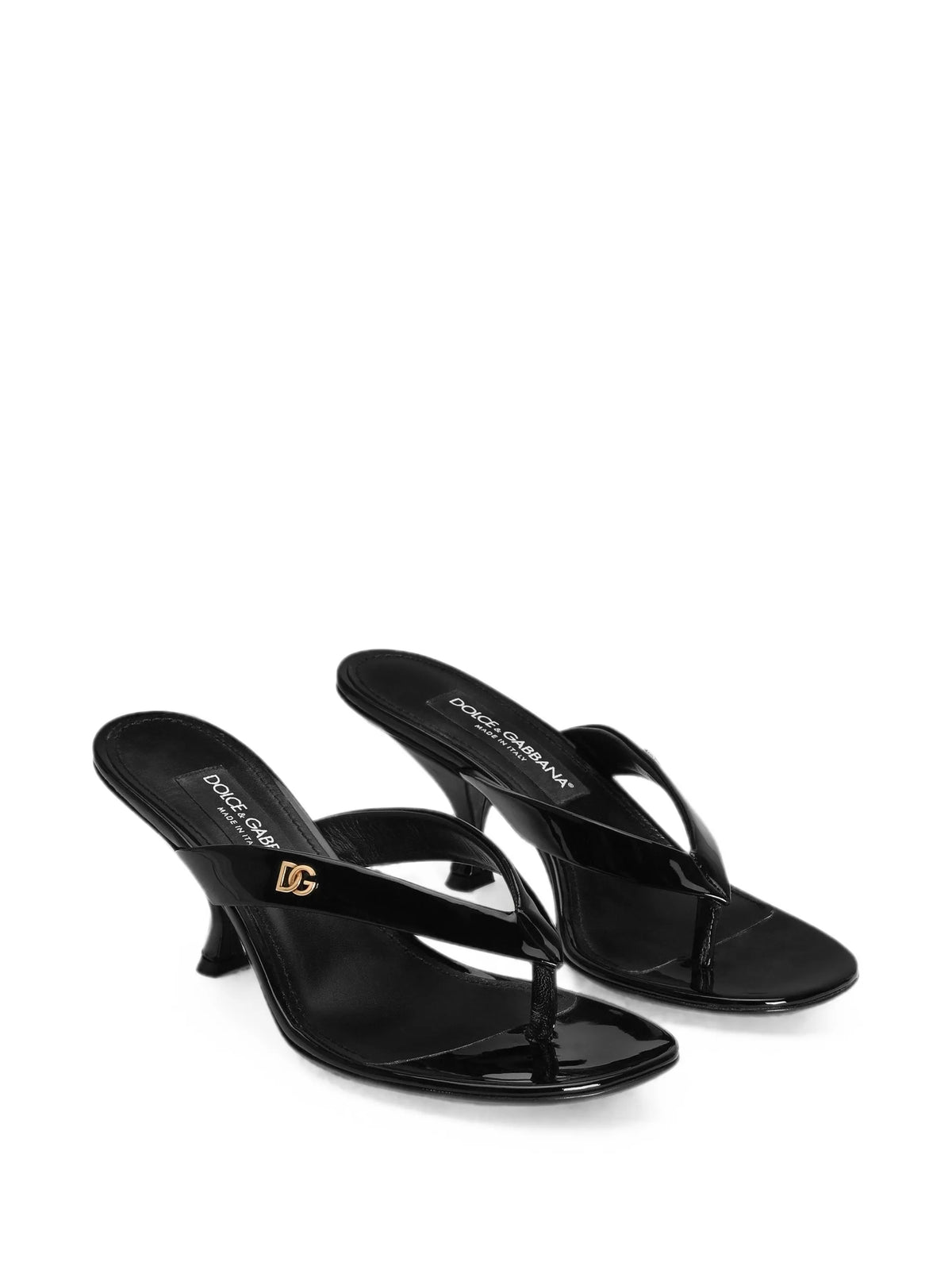 Dolce & Gabbana - Patent Leather Thong Sandals