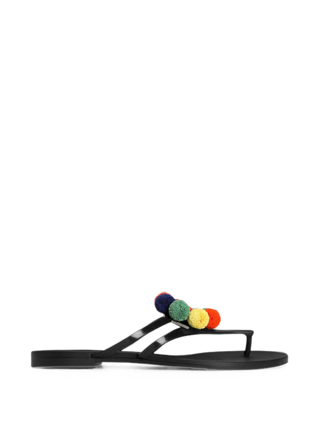Dolce & Gabbana - Rubber Beachwear Slides With Pom-poms