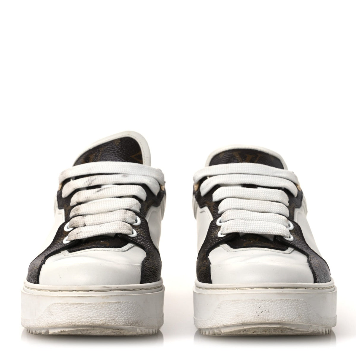 Louis Vuitton - Calfskin Embossed Monogram Time Out Sneakers
