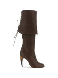 Alexander McQueen - Horn Heel Knee-high Boots