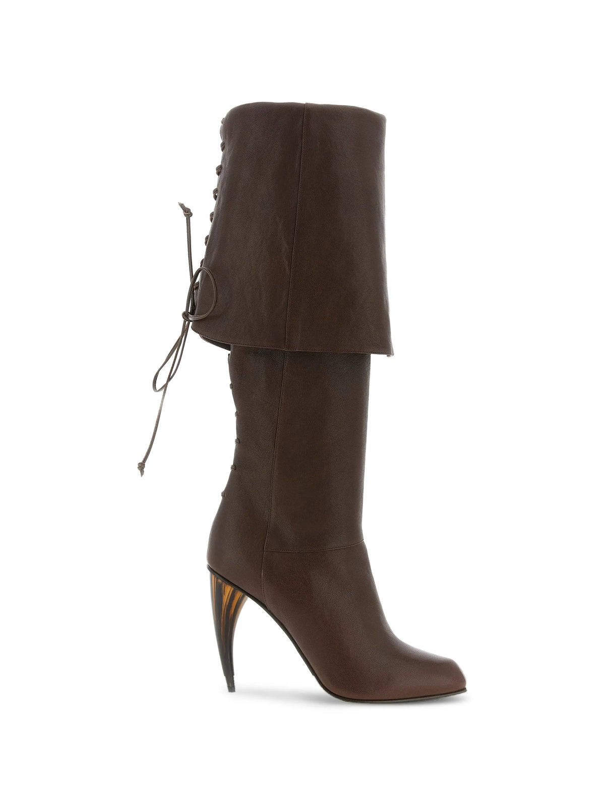 Alexander McQueen - Horn Heel Knee-high Boots
