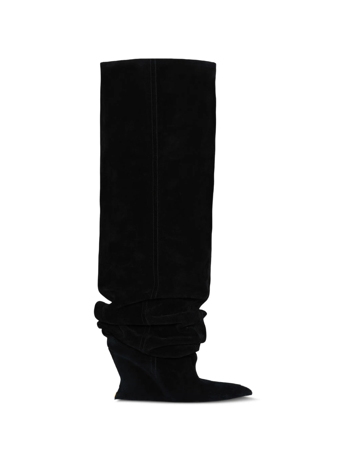 Balmain - Suede Leather Wedge Thigh-high Boots