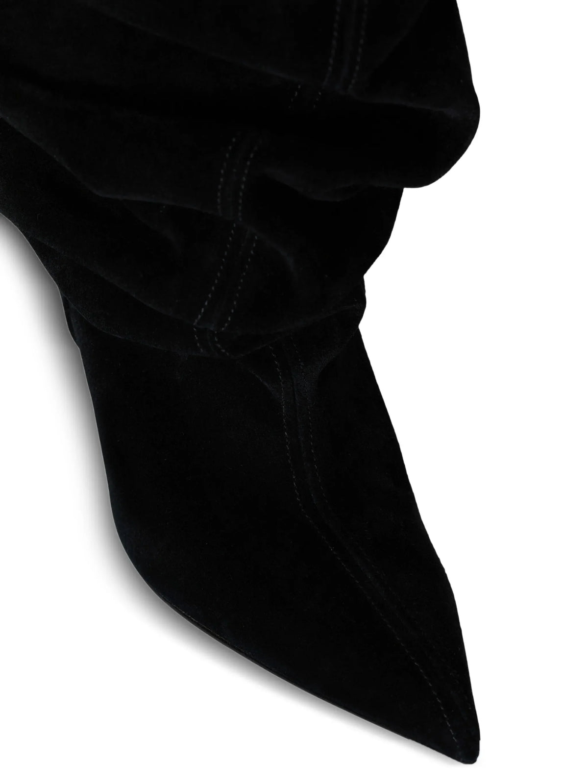 Balmain - Suede Leather Wedge Thigh-high Boots
