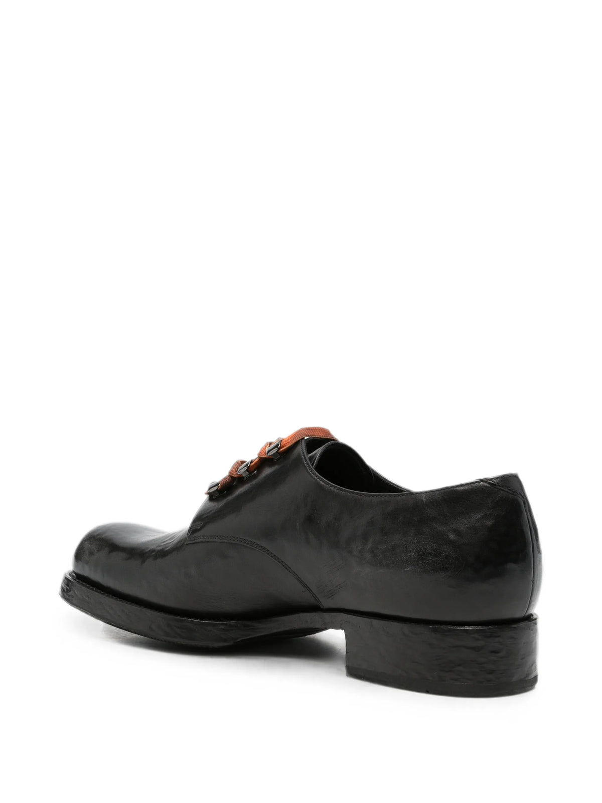 Prada - Antiqued Leather Lace-up Shoes