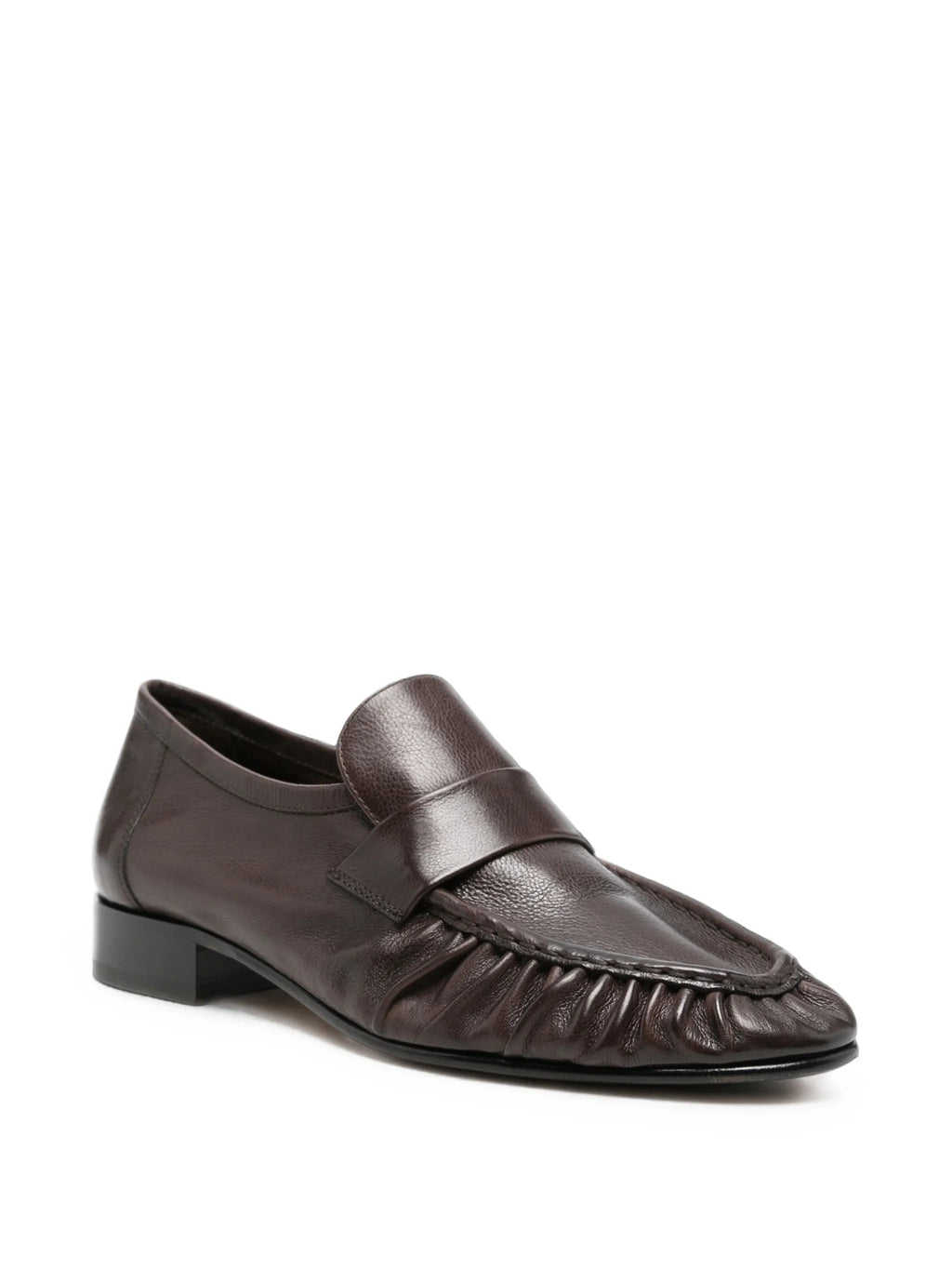 The Row - Ruched Leather Loafers