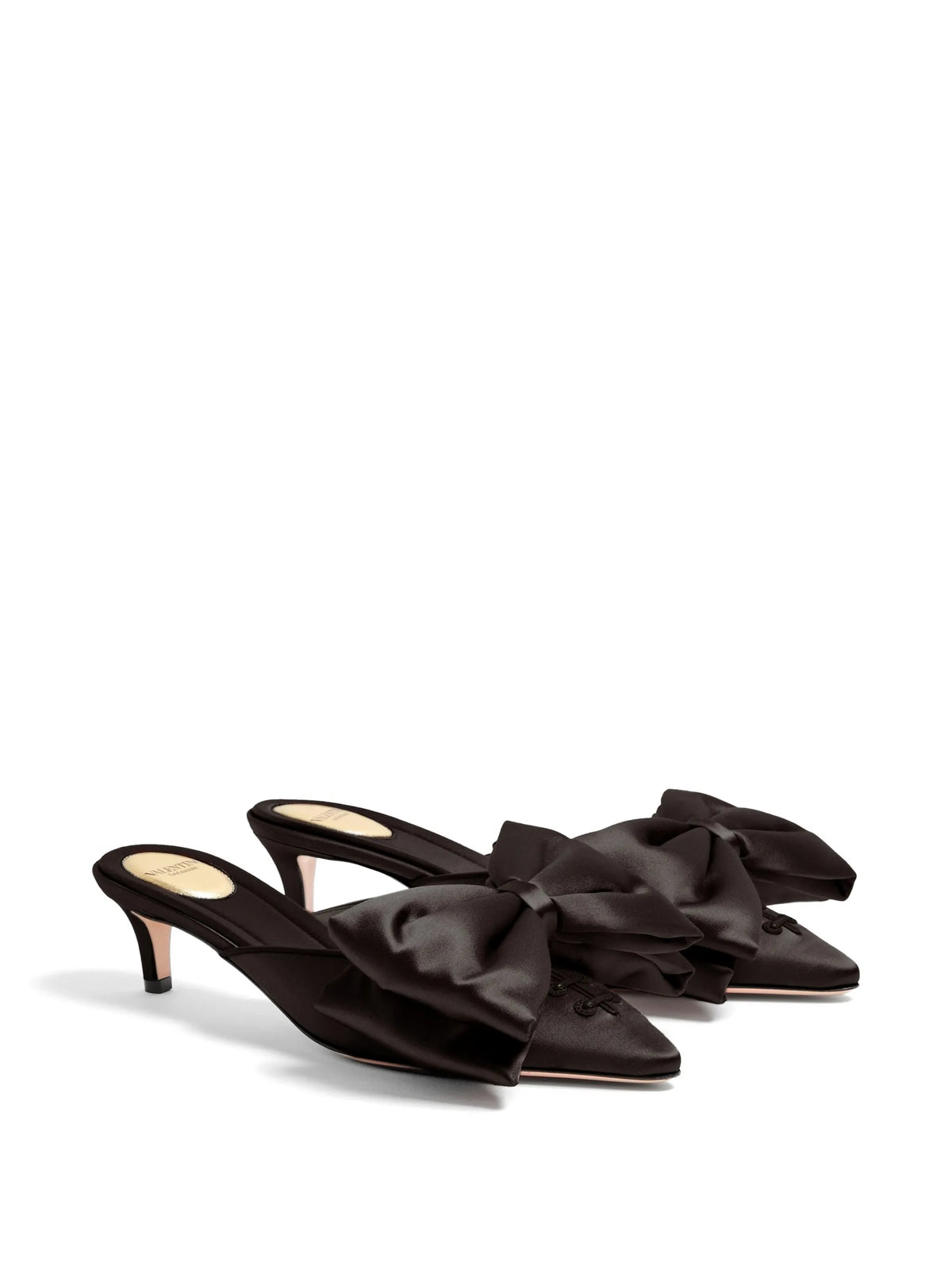 Valentino - Yolande Satin Mules 45mm