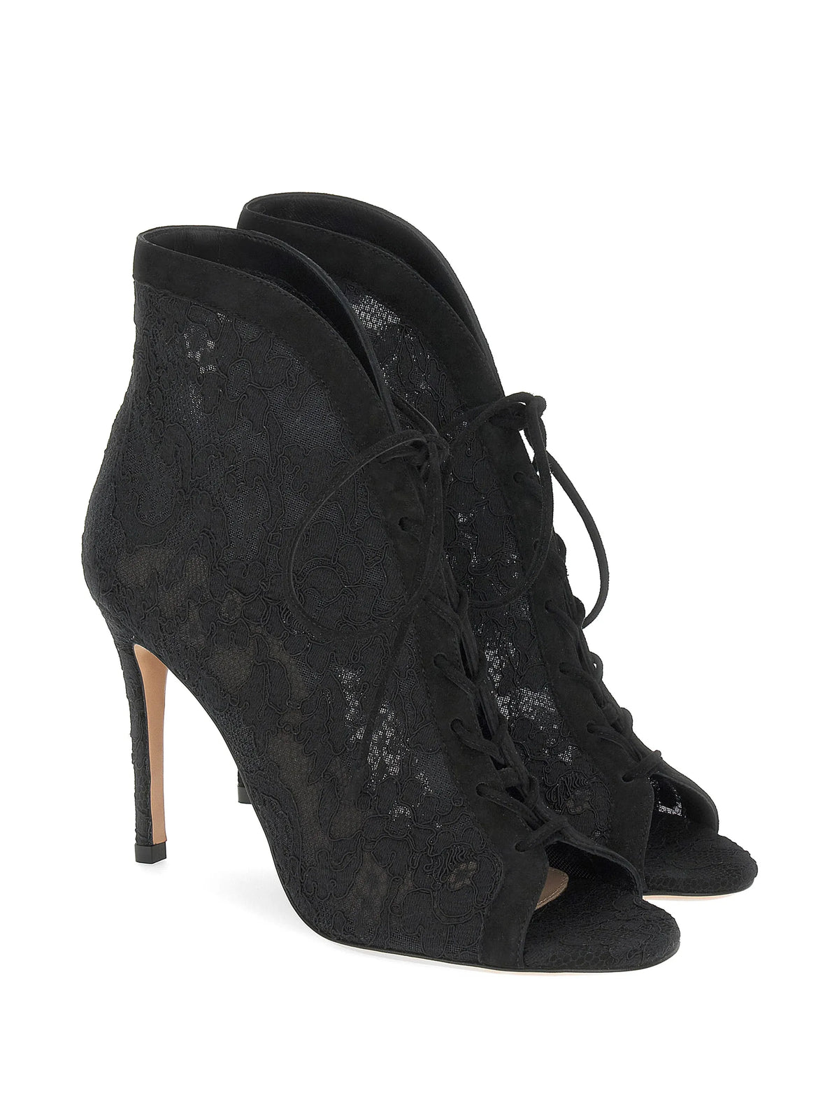 Gianvito Rossi - Lace-up Lace Ankle Boots