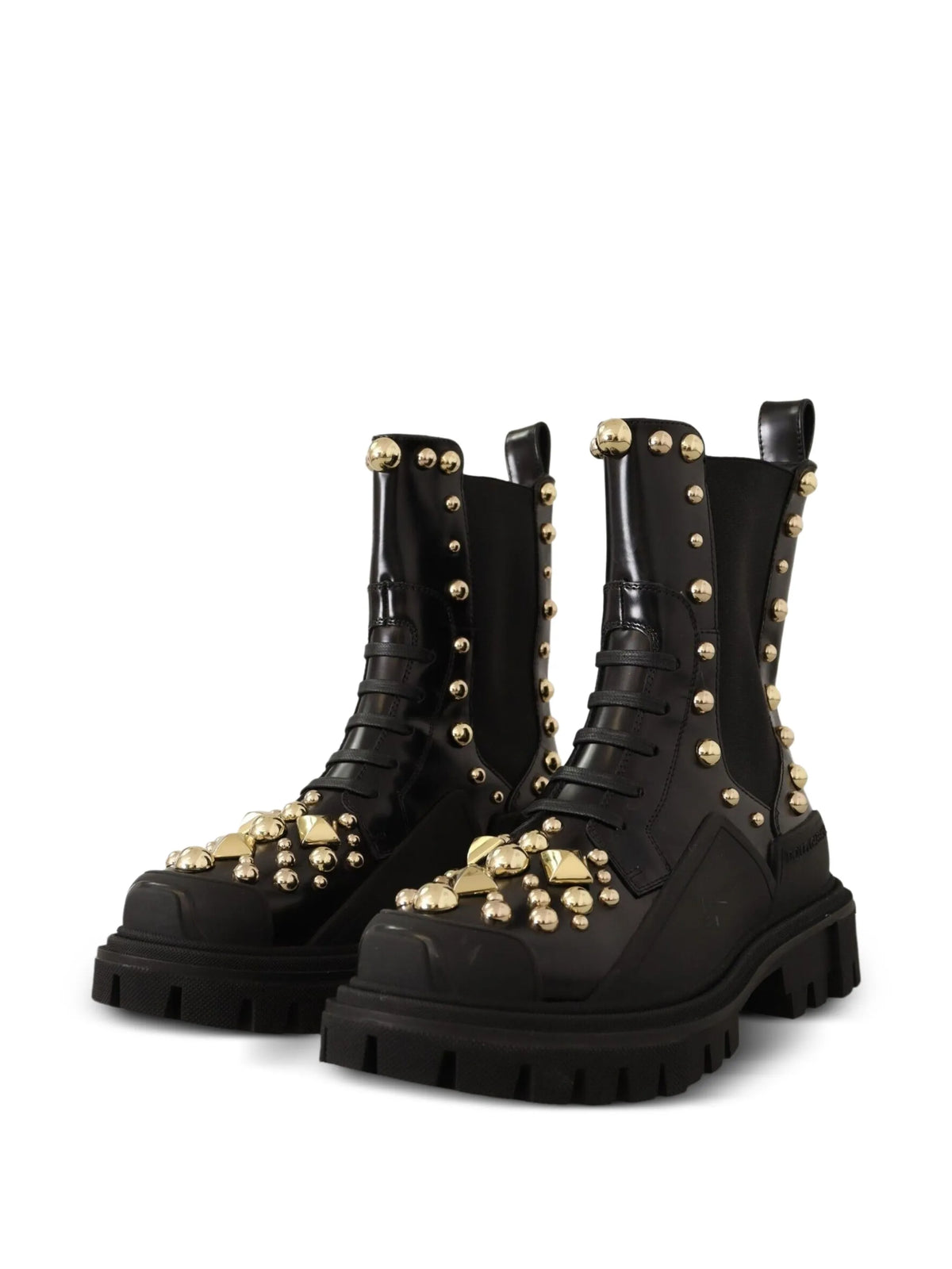 Dolce & Gabbana - Studded Leather Combat Boots