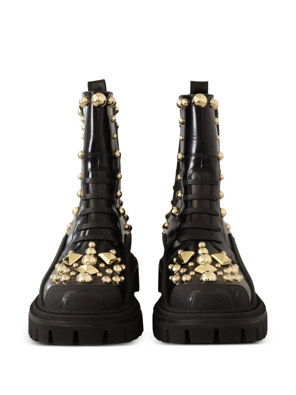 Dolce & Gabbana - Studded Leather Combat Boots