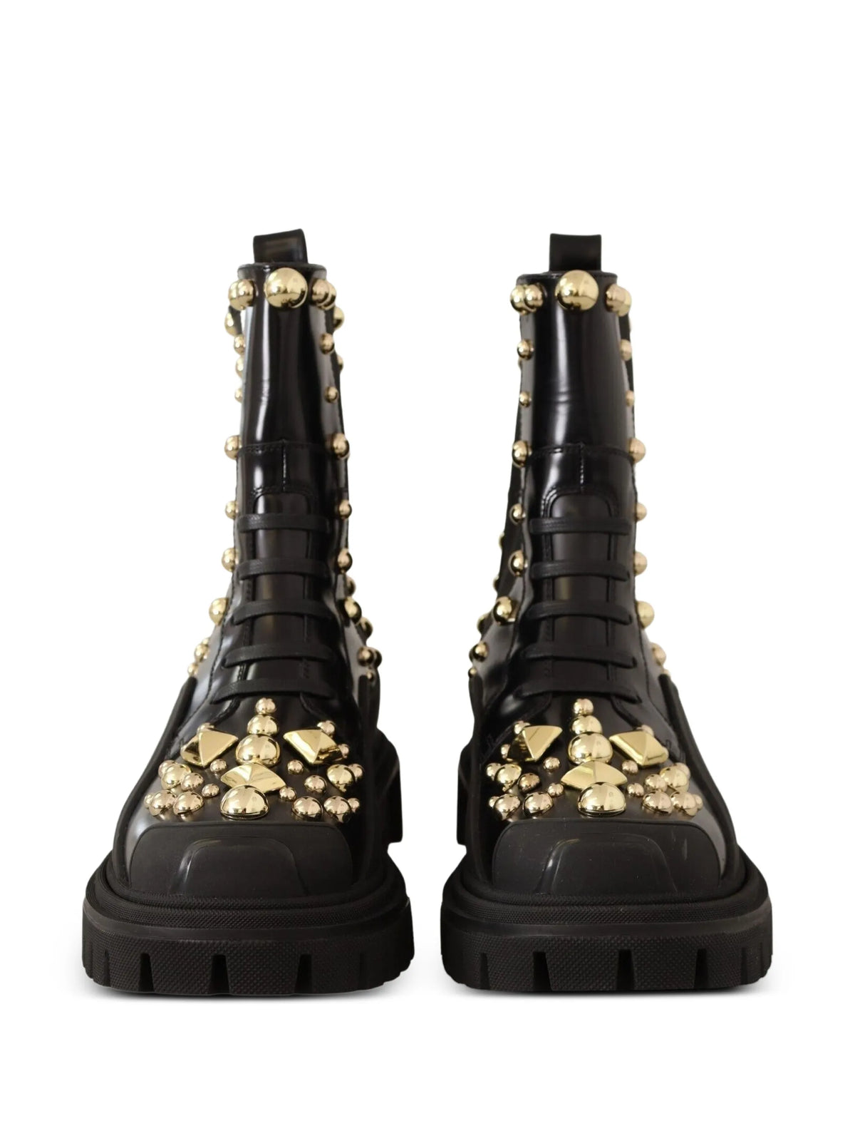 Dolce & Gabbana - Studded Leather Combat Boots