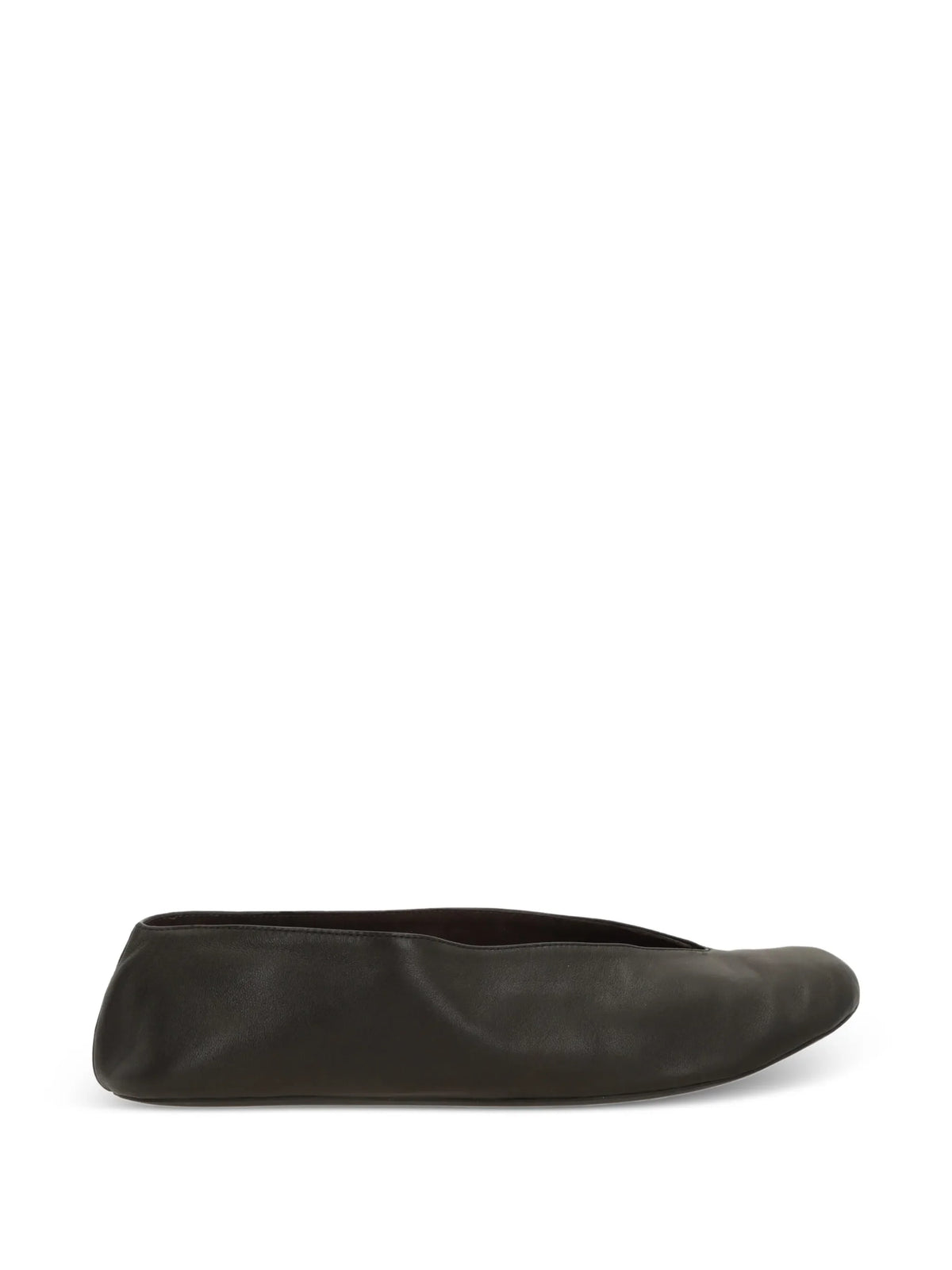 The Row - V-neck Leather Loafers