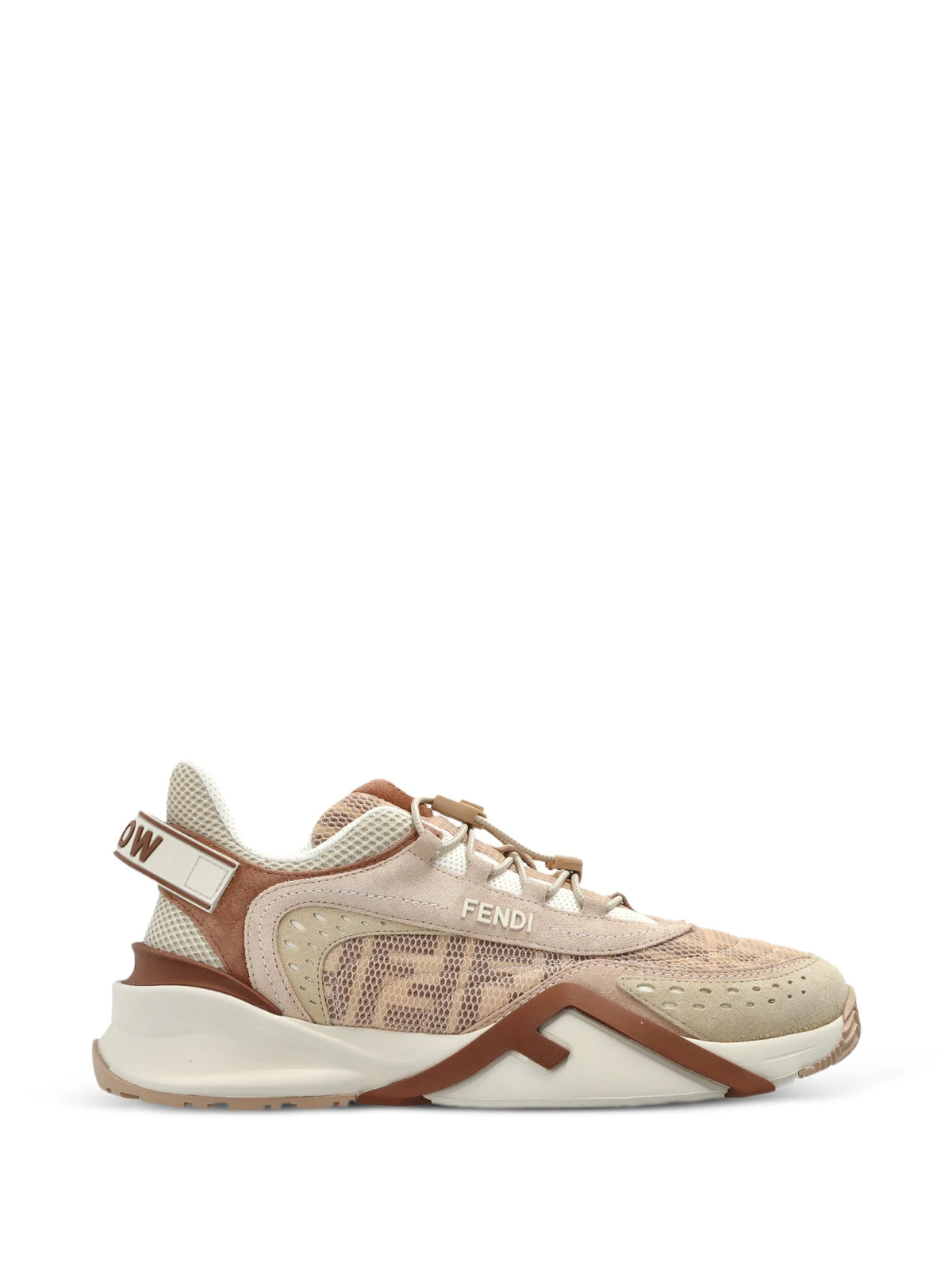 Fendi - Flow Leather-panelled Sneakers