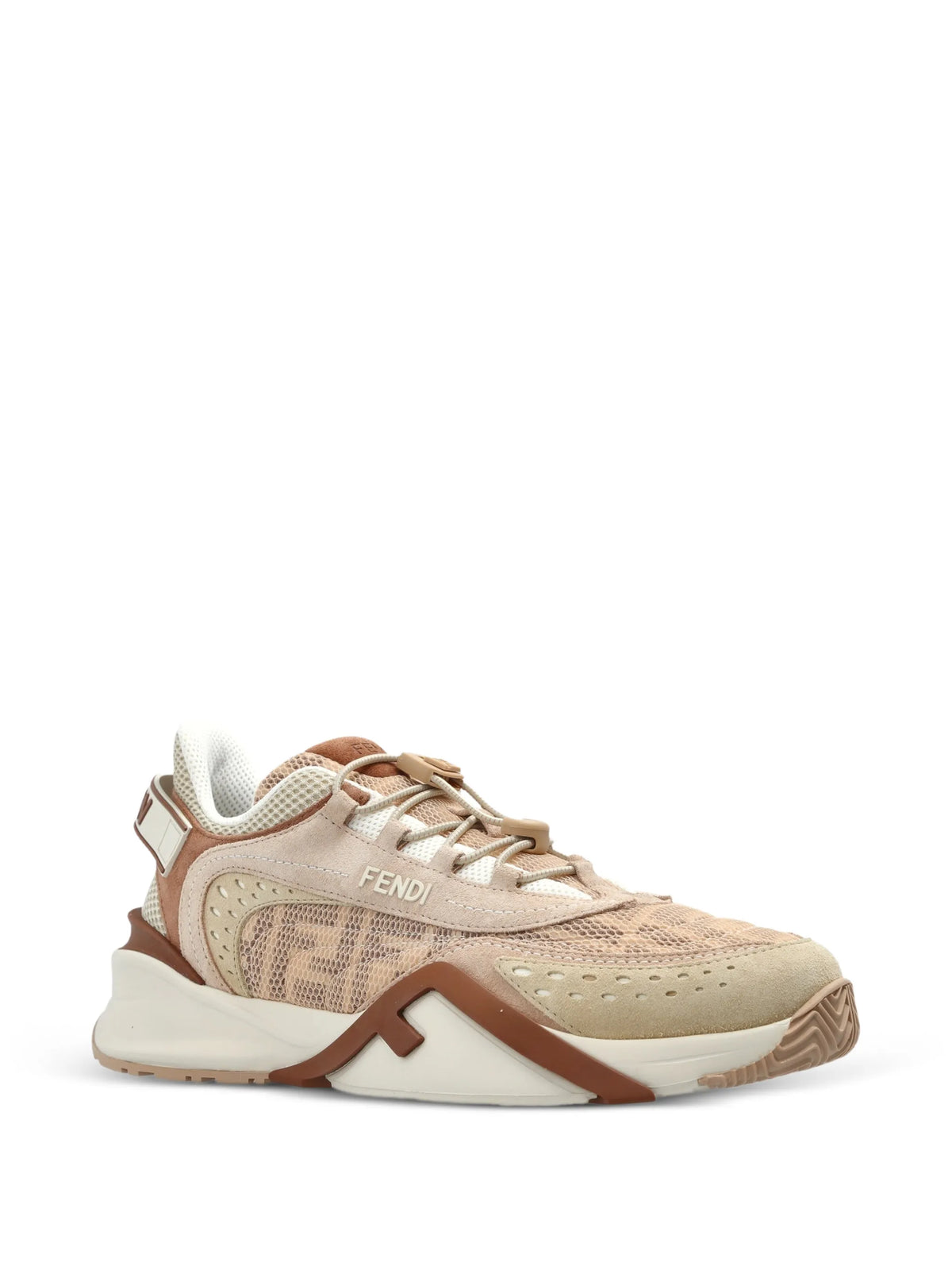 Fendi - Flow Leather-panelled Sneakers