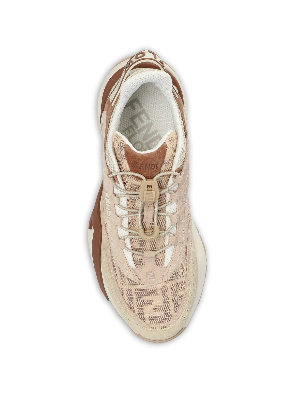 Fendi - Flow Leather-panelled Sneakers