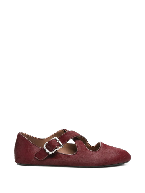 Alaïa - Criss-cross Calf-hair Ballet Flats