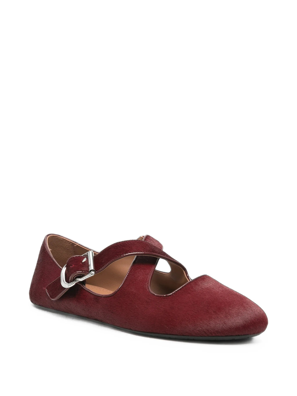 Alaïa - Criss-cross Calf-hair Ballet Flats