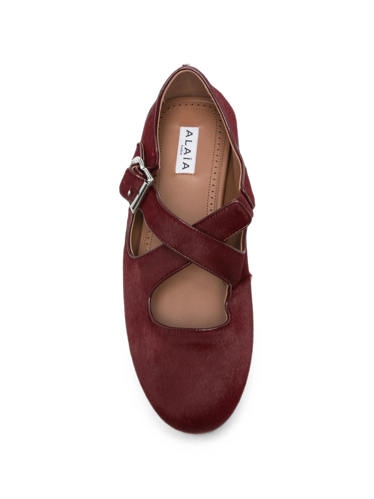 Alaïa - Criss-cross Calf-hair Ballet Flats