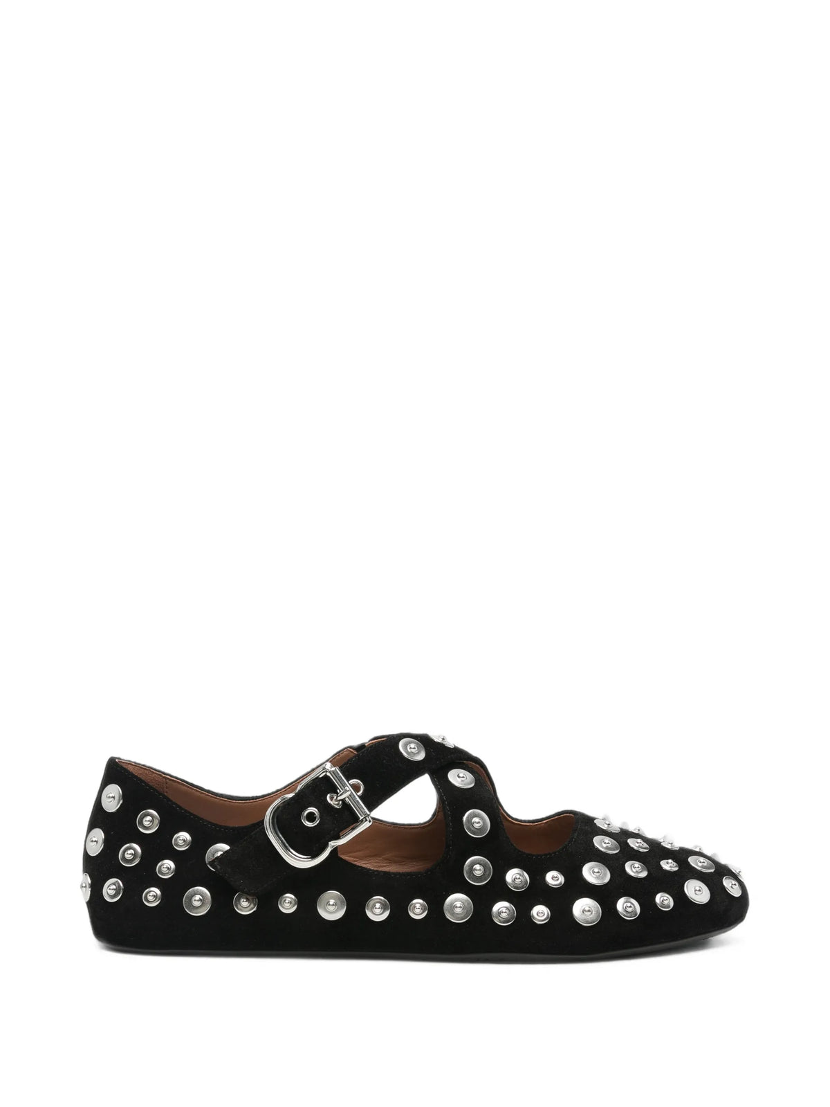 Alaïa - Criss-Cross Stud-embellished Ballet Flats