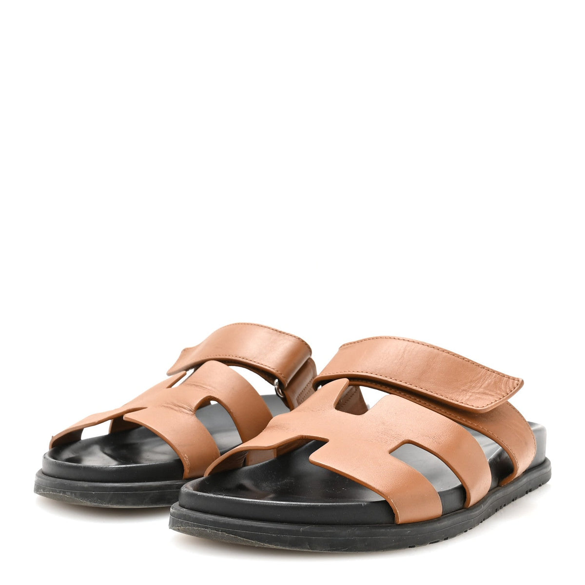 Hermès - Calfskin Embroidered Chypre Sandals