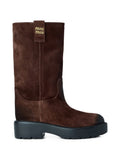 Miu Miu - Round-toe Suede Boots