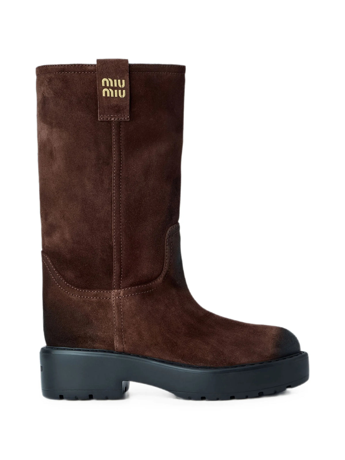 Miu Miu - Round-toe Suede Boots